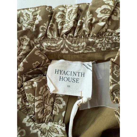 Hyacinth House Tuckernuck Moss Printed Russell Ruffle Collar Mini Dress - Picture 9 of 14